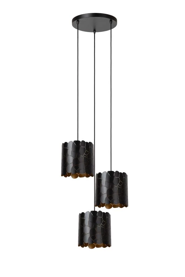 Lucide ALMELO - Pendant light - 3xE27 - Black - turned off